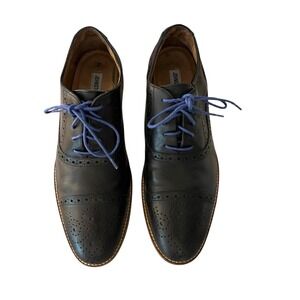 Johnston &‎ Murphy Wingtip Oxford Dress Shoes Leather Brogue Black 9M